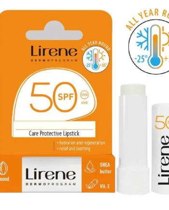 Lirene Solbeskyttende Fugtgivende Læbepomade Spf50 - Lirene Welovebeauty  - 5900717311190