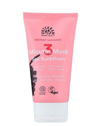 Urtekram 3-minutters Glow Ansigtsmaske 75ml - Skønhedstilbud