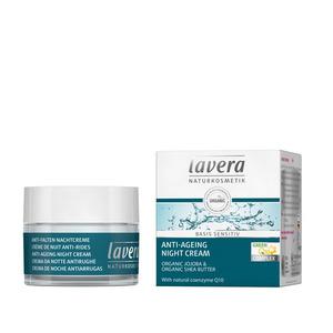 Lavera Basis Sensitiv Anti Age Night Cream Q10 - Lavera Welovebeauty  - 4021457638352