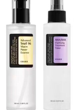 Cosrx Advanced Snail Mucin Power Essence & Aha Bha Clarifying Treatment Toner Spray 100 150 - Cosrx Welovebeauty  - 8809416470009