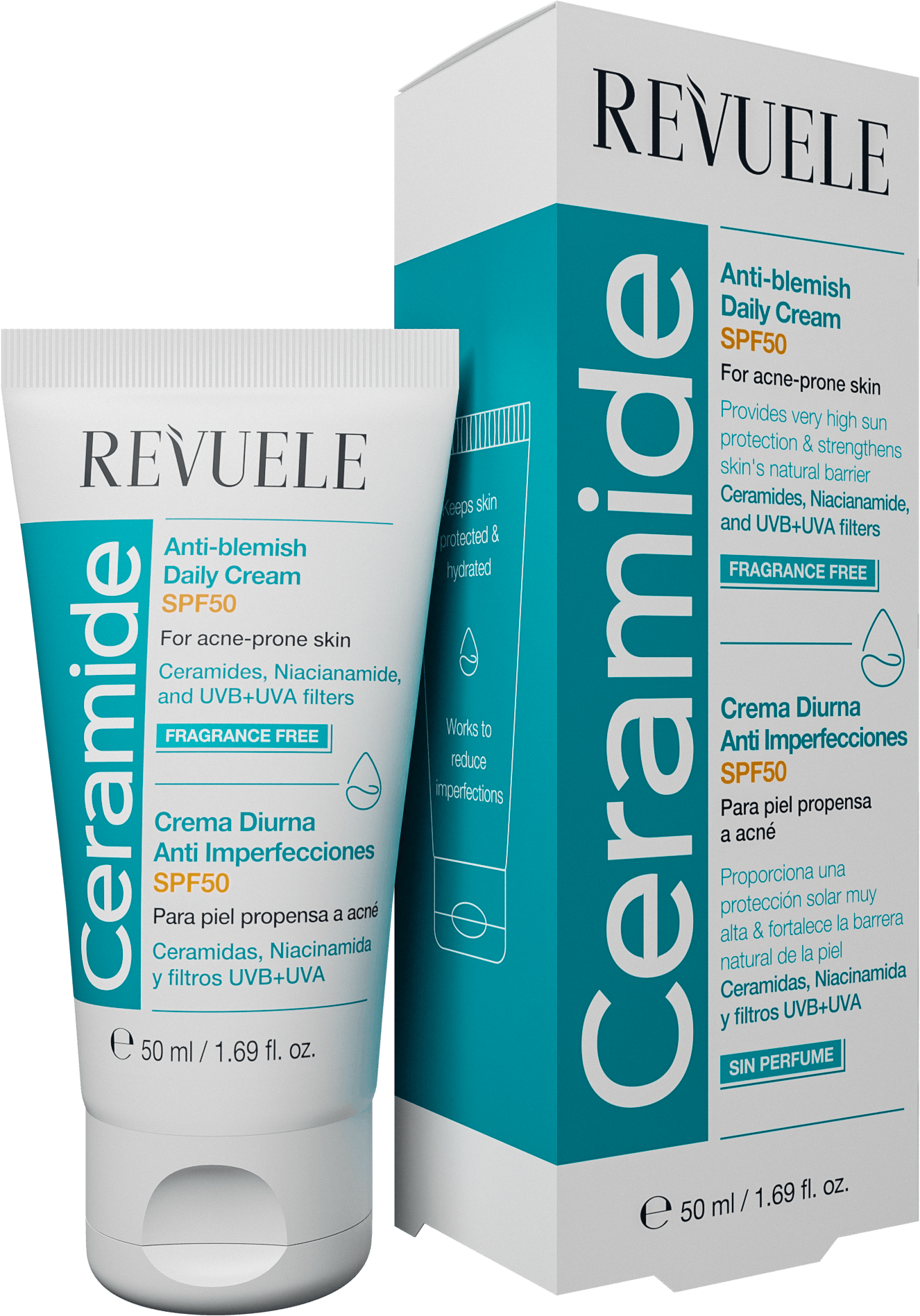 Revuele Ceramide Anti Blemish Daily Cream Spf50 - Revuele Welovebeauty - 5060565106390
