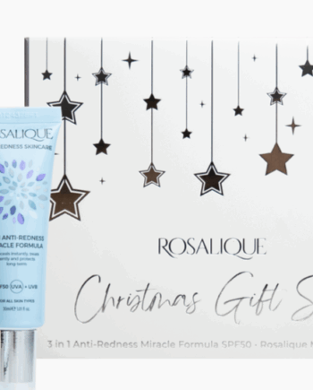 Rosa Lique Gaveæske Med Anti Rødme Creme Med Spf50 30ml & Foundation Brush - Rosalique Welovebeauty  - 5060130035322