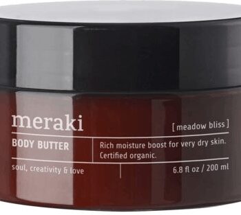 Rød Meraki Meadow Bliss Økologisk Body Butter 200 Intensiv Fugtgivende Dagcreme Til Tør Hud - Meraki Welovebeauty  - 5707644834057