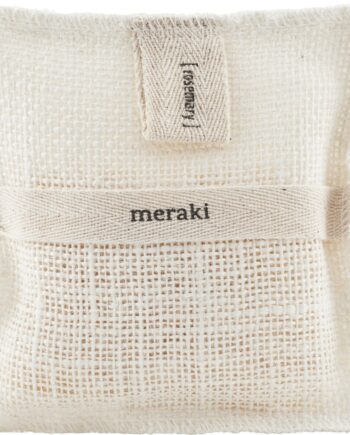 Hvid Badehandske Meraki Rosemary Jute Eksfolierende Handske Med Håndlavet Rosmarin Sæbe - Meraki Welovebeauty  - 5707644696501