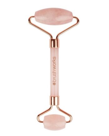 Rosa Brushworks Brazilian Rose Quartz Roller - Brushworks Welovebeauty  - 5060455149544